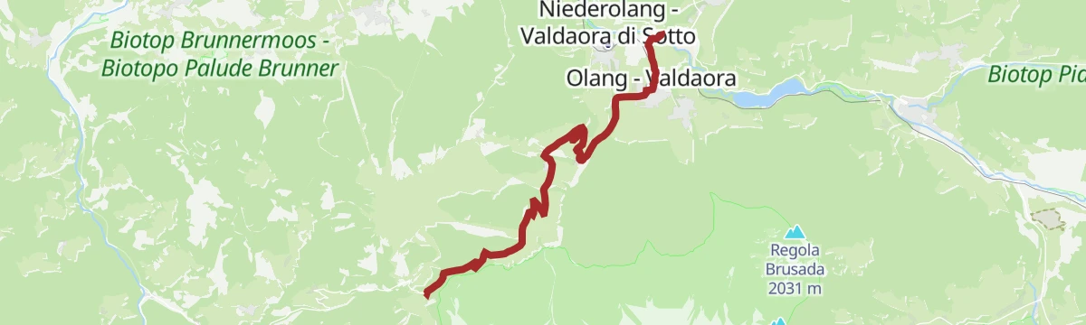 Route map: Passo Furcia/Furkelpass